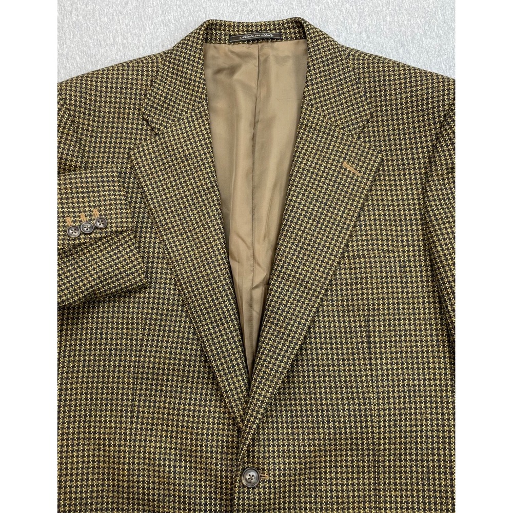 Ermenegildo Zegna Blazer Men 40R (IT50) Houndstooth Wool Cashmere Blend 2-Button